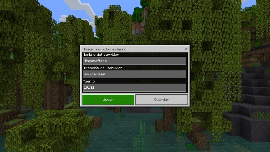 Añadiendo un servidor en Minecraft Bedrock